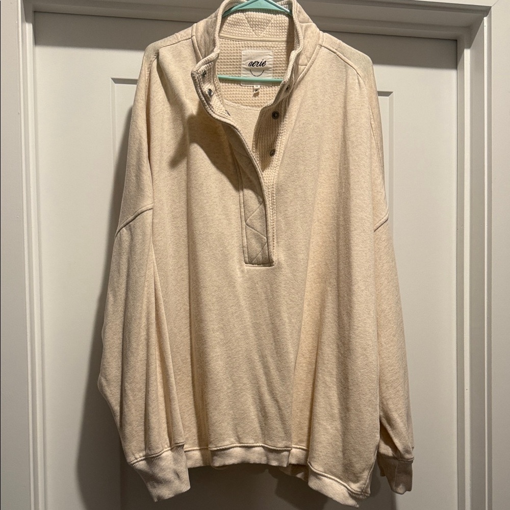 Aerie Cream Pullover Sweatshirt